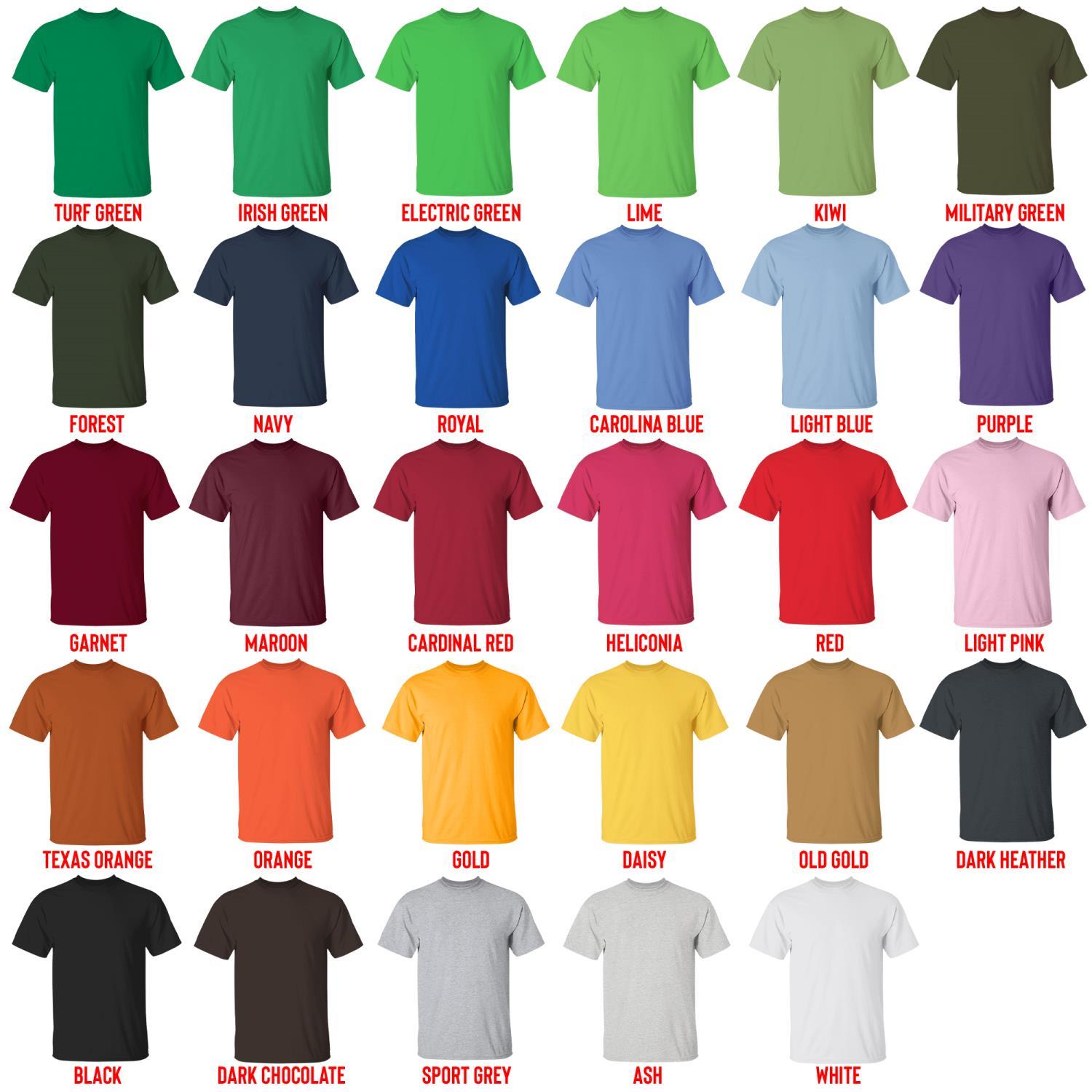 t shirt color chart - Lemon Demon Shop
