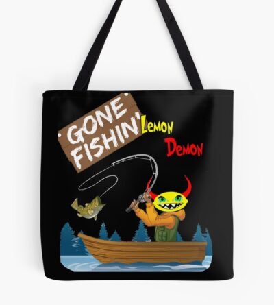 Lemon Demon Has Gone Fishing Tote Bag