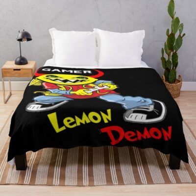 Gamer Lemon Demon Throw Blanket