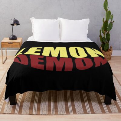 Lemon Demon Design Throw Blanket