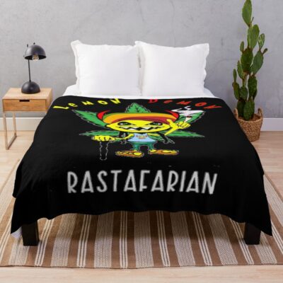 Lemon Demon Rastafarian Throw Blanket