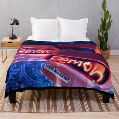 Lemon Demon Monster Album Throw Blanket