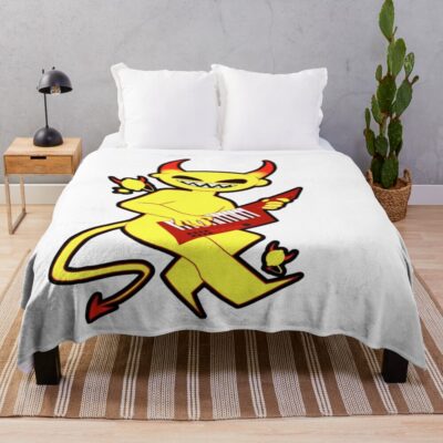 Bordered Lemon Demon Throw Blanket