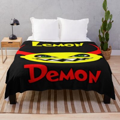Lemon Demon Vintage Throw Blanket