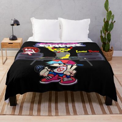 Friday Night With Lemon Demon Throw Blanket