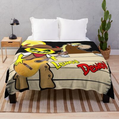 Lemon Demon Cowboy Throw Blanket
