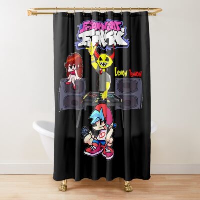 Friday Night With Lemon Demon Shower Curtain