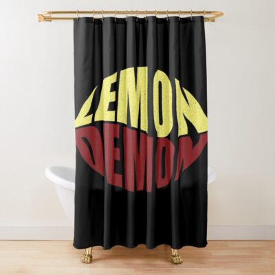 Lemon Demon Design Shower Curtain