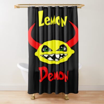 Lemon Demon Vintage Shower Curtain