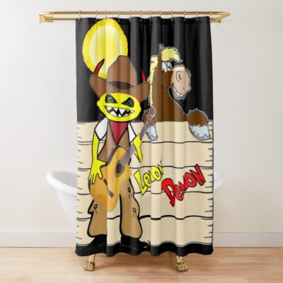 Lemon Demon Cowboy Shower Curtain
