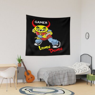 Gamer Lemon Demon Tapestry