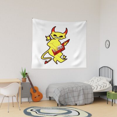 Bordered Lemon Demon Tapestry