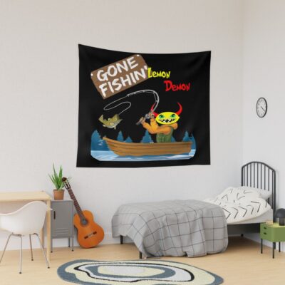 Lemon Demon Has Gone Fishing Tapestry