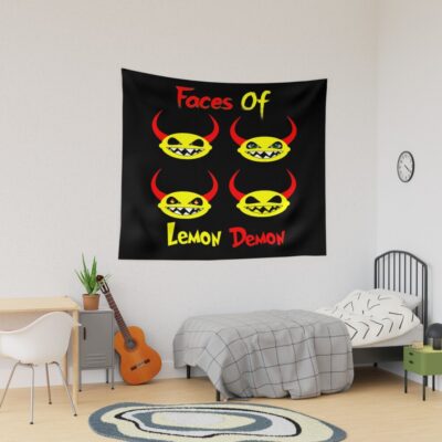 Faces Of Lemon Demon Tapestry