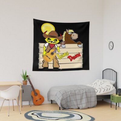 Lemon Demon Cowboy Tapestry