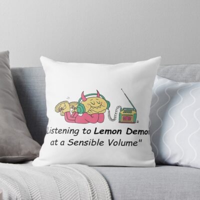 Listening To Lemon Demon Throw Pillow