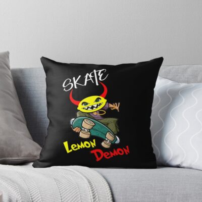 Skater Lemon Demon Throw Pillow