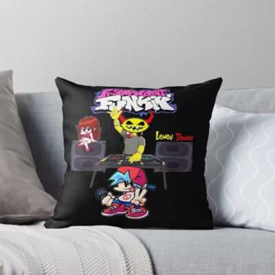 Friday Night With Lemon Demon Throw Pillow