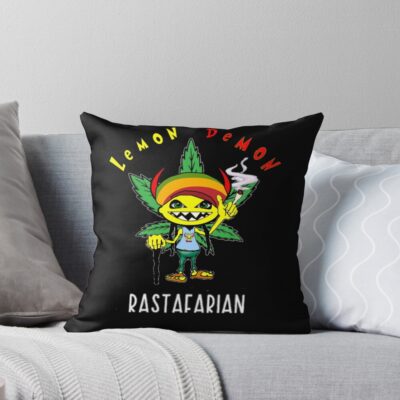 Lemon Demon Rastafarian Throw Pillow