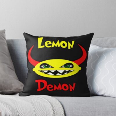 Lemon Demon Vintage Throw Pillow